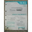Sony TA-AX3 Original Service manual