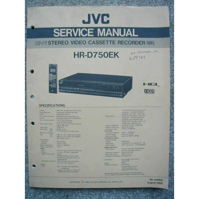 JVC HR-D750EK Service manual