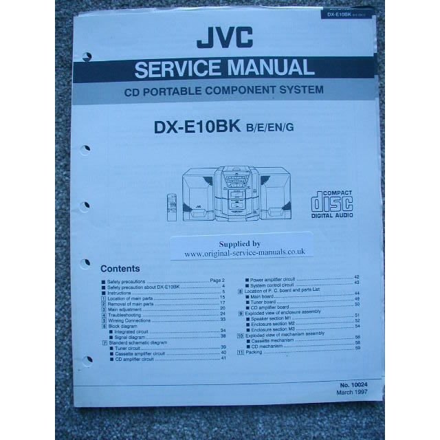 JVC DX-E10BK Original Service manual