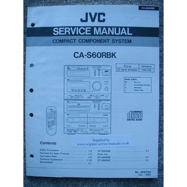 JVC CA-S60RBK Original Service manual