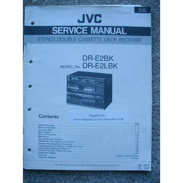 JVC DR-E2BK Model: DR-E2LBK Original Service manual