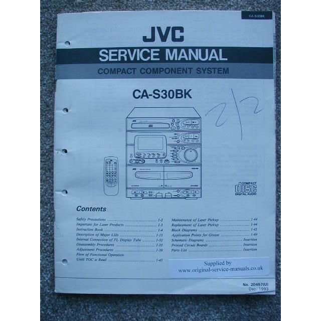 JVC CA-S30BK Original Service manual