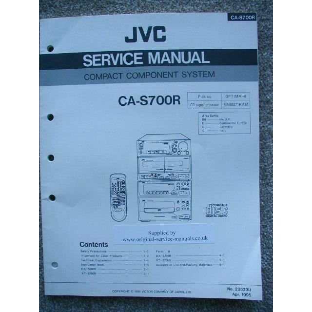 JVC CA-S700R Original Service manual