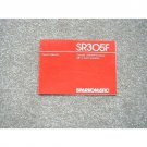 Sparkomatic SR305F Owners Manual