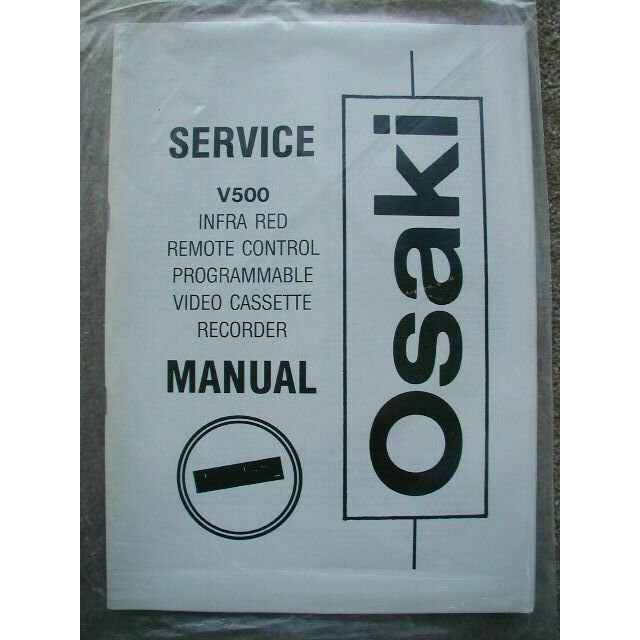 OSAKI V500 Original Service manual