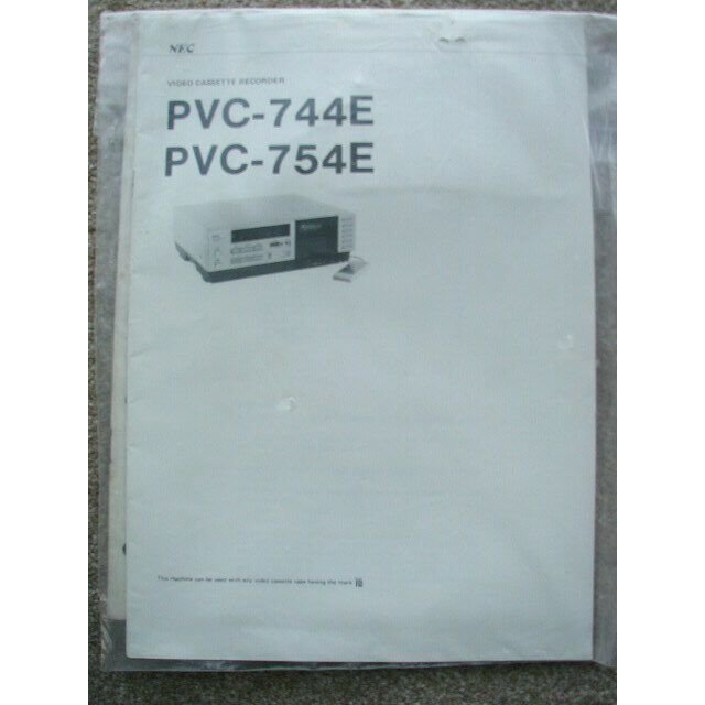 NEC PVC-744E PVC-754E User Instructions