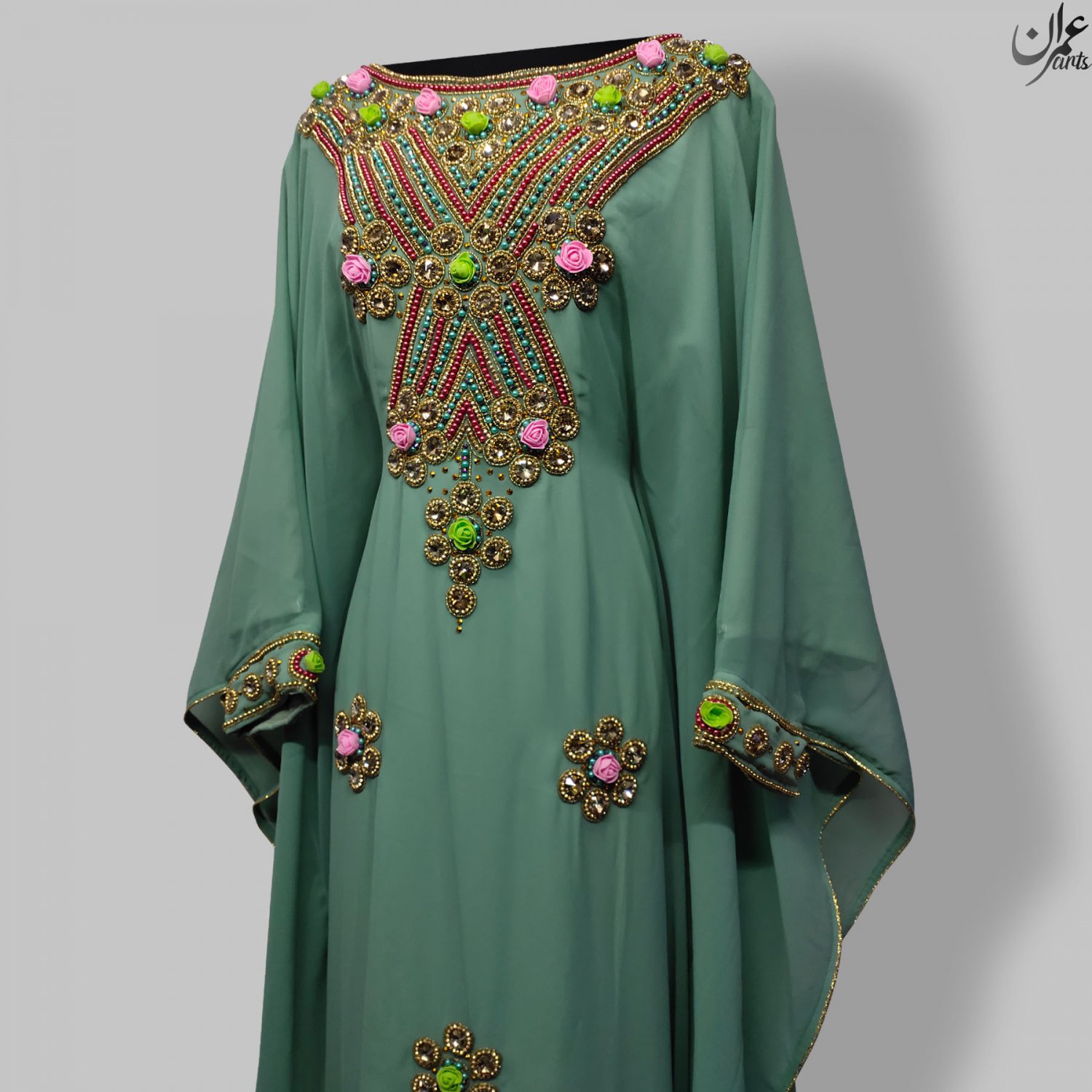 Imran Arts - D77 Royal Traditional Dress Arabic Farasha Modern Abaya Ethnic Wear Bridesmaid Gown