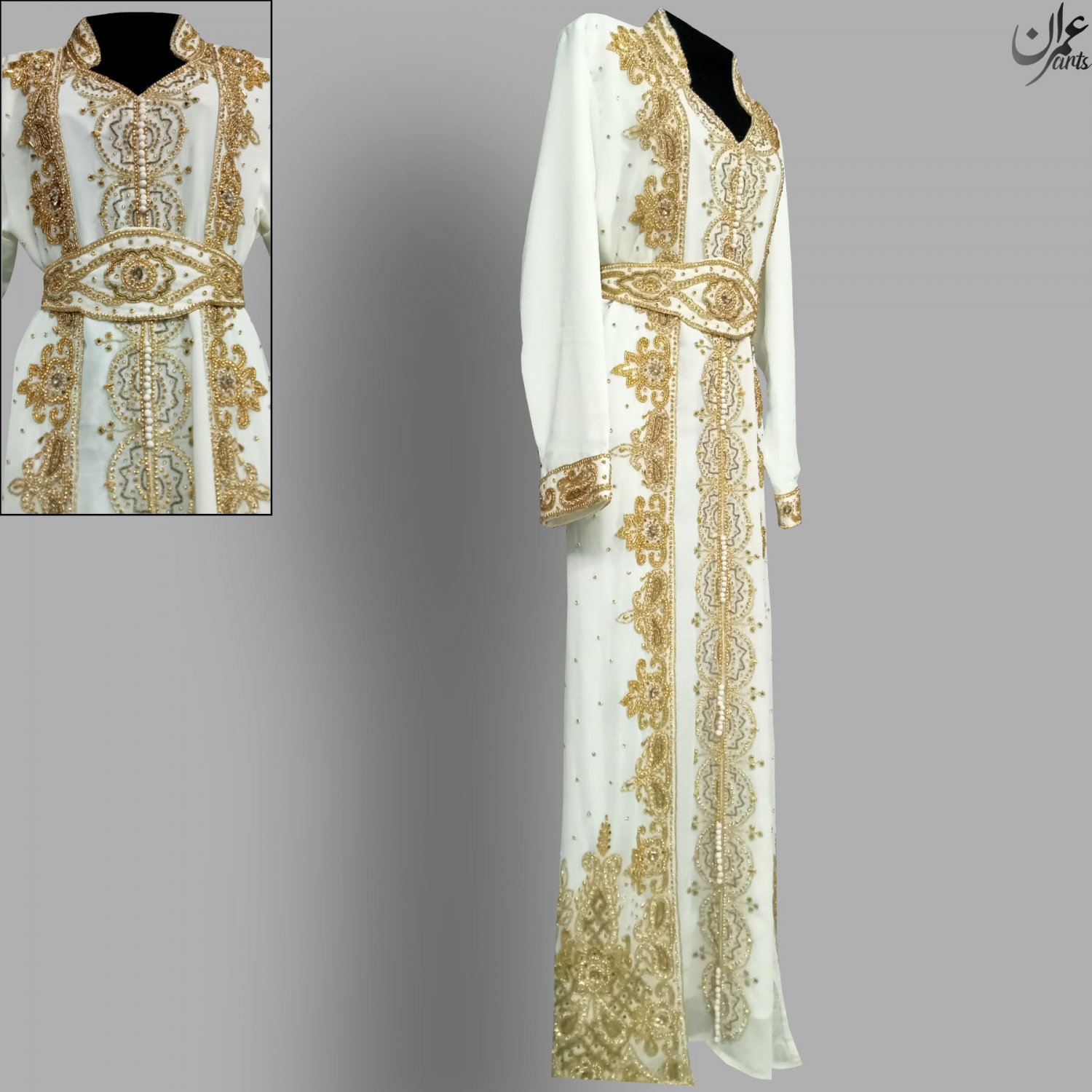 Imran Arts - D85 Royal Traditional Dress Arabic Farasha Modern Abaya Ethnic Wear Bridesmaid Gown
