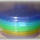20 multi coloured c-shell clam cases for cd/dvd