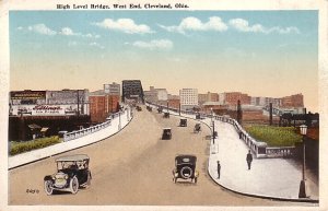 High Level Bridge in Cleveland Ohio OH, 1920 Vintage Postcard - 0716