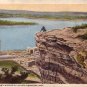 Lovers Leap and Mississippi River at Hannibal Missouri MO, Curt Teich Vintage Postcard - 3846