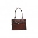 Global® Faux Suede Executive Tote, Chocolate Brown