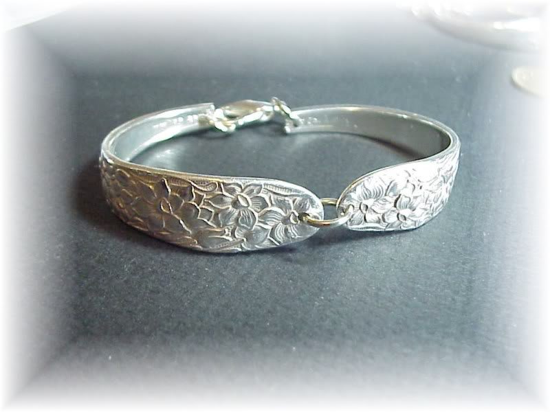 NARCISSUS 1935~SILVERWARE SPOON BRACELET WOW REALLY OLD` CUSTOM MADE FOR YOU