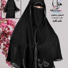 Niqab Saudi Style Muslim Women Niqab Burqa Veil Hijab Chiffon Black