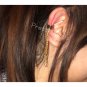 Simple Dangly Gold Chain Ear Cuff Single