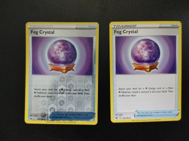 Pokemon : SWSH CHILLING REIGN FOG CRYSTAL 140/198 UNCOMMON & Reverse Holo Set