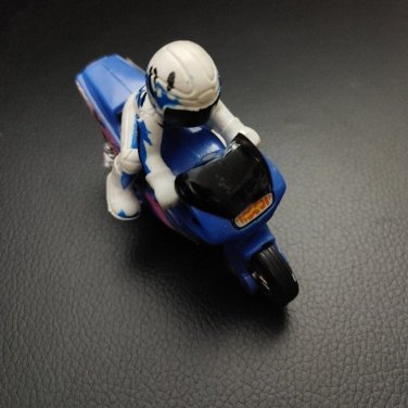 Vintage 1990s Motorcycle Pullback Race Toy