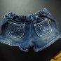Official Build-A-Bear Workshop Jean Shorts with Laundry Tags and Sequins