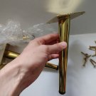 4pcs Gold 8" Stainless Steel Oblique Circle Shapes Furniture Legs Set for Sofa