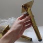 4pcs Gold 8" Stainless Steel Oblique Circle Shapes Furniture Legs Set for Sofa