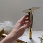 4pcs Gold 8" Stainless Steel Oblique Circle Shapes Furniture Legs Set for Sofa