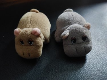 POUND JUNGLE 1997 Hippo mini plush puppies