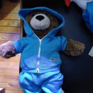 Build-A-Bear Workshop Compatible Light Blue Happy Kids Tracksuit with Hoodie