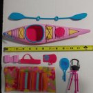 Mattel Barbie and  Let's Go Kayak, Paddle, and Camping Accessories