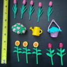 Barbie Doll House Diorama Accessories Flowers House Plants Garden Florals, Can
