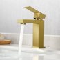 Kes Gold Plated Faucted - Single Hole Modern Vanity Faucet with Stainless Steel