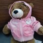 Build-A-Bear Workshop Hot Pink Hoodie with Real Zipper, Heart and Sequin Accent