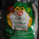 New in Package - Antsy the Anteater 1999 McDonald's Teeny Ty Beanie Baby