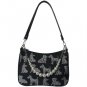 Pearl chain shoulder bag for Women Elegant Feminine Mini Handbags with Zipper Closure