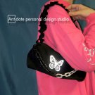 Reflective Butterfly Shoulder Bag Black