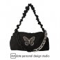 Reflective Butterfly Shoulder Bag Black