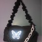 Reflective Butterfly Shoulder Bag Black