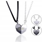Couple Necklaces, Personalized Magnetic heart Matching necklace Set,Wishing Stone necklace.