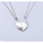 Couple Necklaces, Personalized Magnetic heart Matching necklace Set,Wishing Stone necklace.