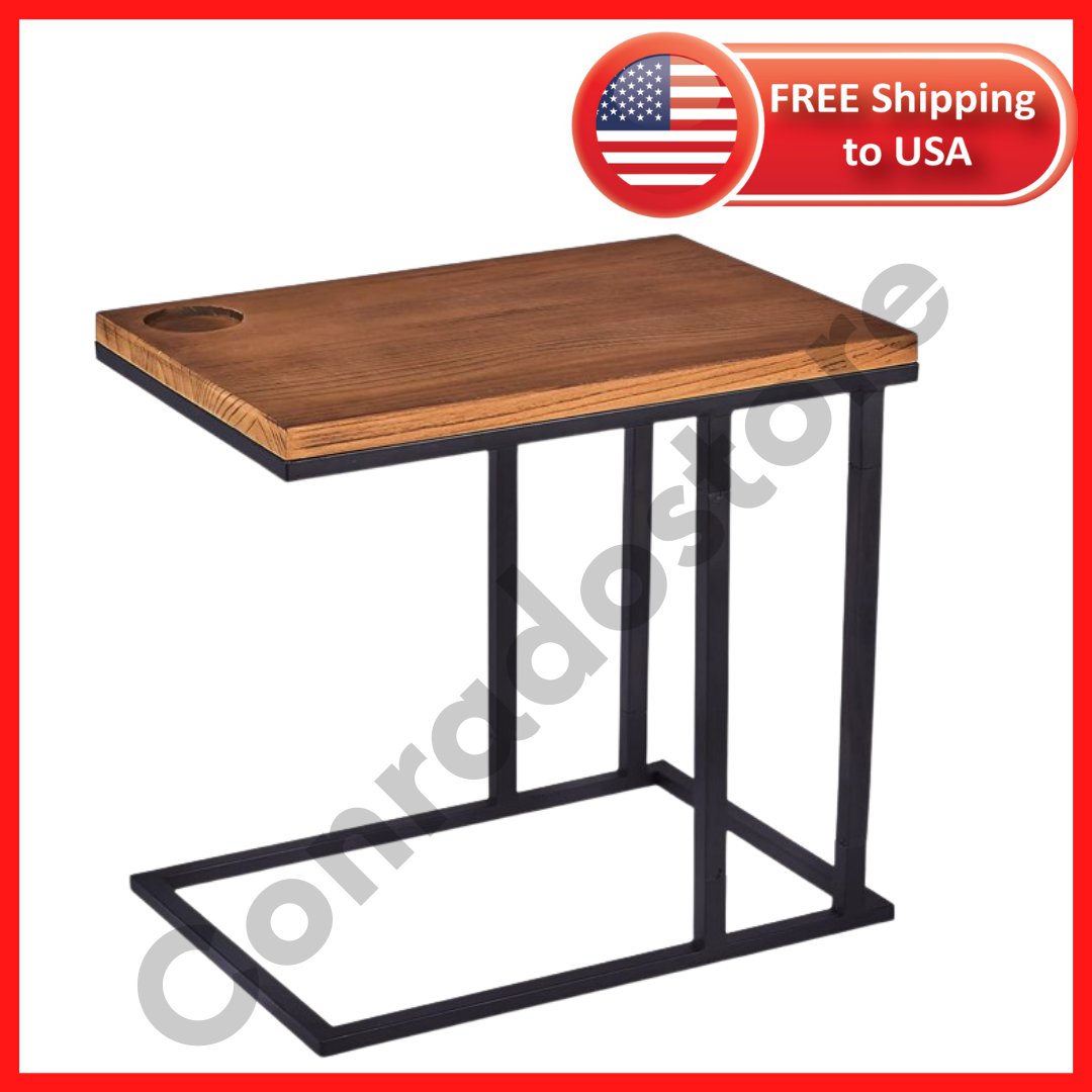 Table End Side Sofa Room Living Coffee Storage Stand Shelf Furniture Laptop Desk