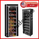 Shoe Rack Room-Saving Non-Woven Lattices Fabric Fashionable Storage 10-Layers Us