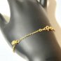 New Authentic 18K Saudi Gold Bracelet with Heart and Star Charms