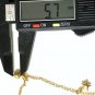New Authentic 18K Saudi Gold Bracelet with Heart and Star Charms