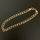 18K Saudi Gold Bracelet Cable Link Chain Size 8"