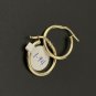 18k Saudi Gold Small Hoops Loops Earrings 1.74 grams