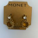 Monet Drop Dangle Earrings 14k Gold Filled Posts with Crystals Mixed Materials. Monet Drop Dangle Earrings 14k Gold Filled Posts with Crystals Mixed Materials.