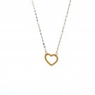 18K Saudi Gold Necklace Chain 18 inches Pendant Heart Fine Jewelry 0.58 grams 18K Saudi Gold Necklace Chain 18 inches Pendant Heart Fine Jewelry 0.58 grams
