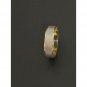 18K Saudi Gold Ring Wedding Band Two Tone S6.5 Fine Jewelry 2.62 g White Yellow