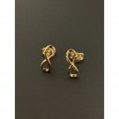 18K Saudi Gold Earrings Infinity Small Fine Jewelry 1.46 grams 18K Saudi Gold Earrings Infinity Small Fine Jewelry 1.46 grams