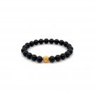 18K Gold Money Ball Lucky Bracelet Gemstones Natural Black Tourmaline 6mm 18K Gold Money Ball Lucky Bracelet Gemstones Natural Black Tourmaline 6mm