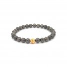 18K Gold Money Ball Lucky Charm Stretch Bracelet Gemstones Pyrite 6mm 18K Gold Money Ball Lucky Charm Stretch Bracelet Gemstones Pyrite 6mm